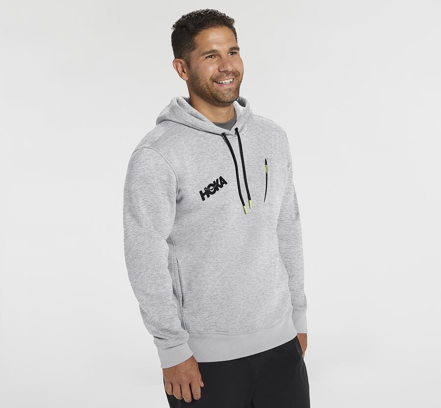 Sudadera Con Capucha Hoka One One Hombre - Performance - Gris - BAX943816